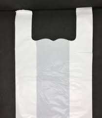 Sac en plastique HDPE blanc bleu rouge T-shirt imprimé personnalisé Emballage alimentaire Gilet Transporteur Sacs en plastique T-shirt Sac à provisions - Product Image 4