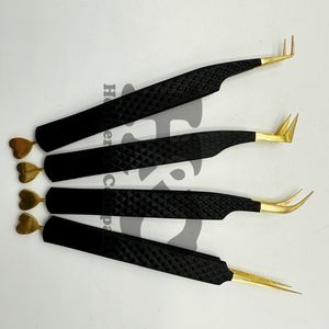 ใหม่แหนบต่อขนตาสีดำตรงแหนบสแตนเลสแบบกำหนดเองสำหรับการต่อขนตาโลโก้นำเสนอขนมิงค์ - Product Image 6