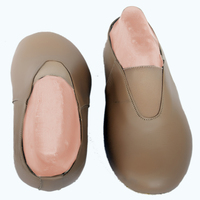 Nouvelles Chaussures de Danse Jazz Professionnelles en Cuir Marron avec Élastique Avant, Doublure en Cuir Véritable, Personnalisables, Vente en Gros pour Hommes, Femmes et Garçons