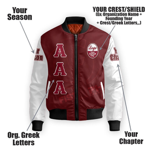 Customized Chapter Stitched Personalized KA|PSI Bomber <b>Jacket</b> High Quality Fraternity <b>Jacket</b> - Product Image 4