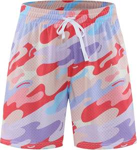 Meilleure vente de short d'été décontracté de luxe en maille pour hommes Boardshorts à taille élastique confortable Impression numérique solide personnalisée - Product Image 3