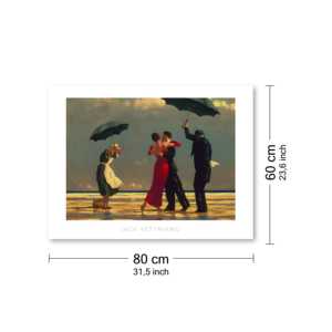 Impresión artística de las pinturas de paisajes marinos de Jack Vettriano: 'Singing Butler' junto al mar - Product Image 1