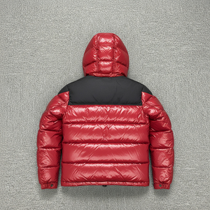 Veste bomber d'hiver à capuche coupe-vent de haute qualité, très vendue, pour hommes, fermeture éclair, 2 tons, imperméable, respirante, en laine - Product Image 2