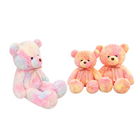 Ours en peluche coloré de 80 cm en gros, ours en peluche personnalisé, jouets en peluche d'animaux mignons, ours en peluche en peluche adorable