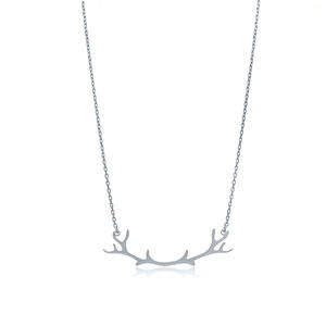 Cerf bois Buckhorn collier à breloques bijoux en argent uni en gros turc 925 bijoux en argent Sterling - Product Image 6