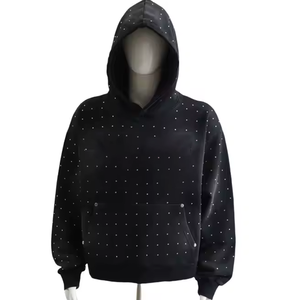 Conception de strass personnalisée Rhinestone couleur unie Rhinestone transfert de presse à chaud pour sweats à capuche - Product Image 4