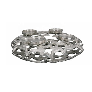 Portavelas de aluminio fundido sólido pesado modernista de Venta caliente decoración de vidrio para el hogar para uso doméstico - Product Image 1
