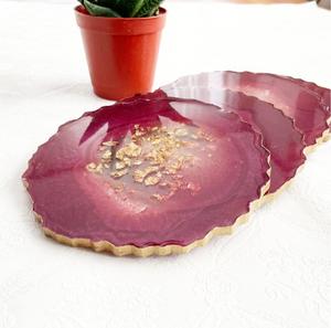 Posavasos de resina redondos modernos, esteras y almohadillas de mesa para servir té y café en casa, diseño elegante - Product Image 6