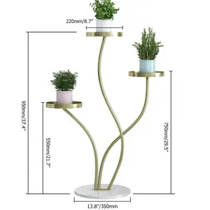 2024 Latest Gold Plated Metal <b>Plant</b> Stand Indoor <b>Outdoor</b> Home Decor Floor Usage With Wholesale Price - Product Image 4