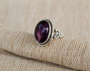 Bague en cristal faite à la main en argent Sterling 925 Onyx noir pierre précieuse lunette réglage femmes classique tenue quotidienne anniversaire de mariage - Product Image 4