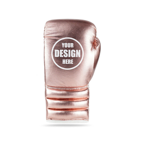 Vente en gros de gants de boxe professionnels en cuir véritable avec logo personnalisé Meilleurs gants d'entraînement thaï de frappe de coup de pied 8oz Style de combat - Product Image 4