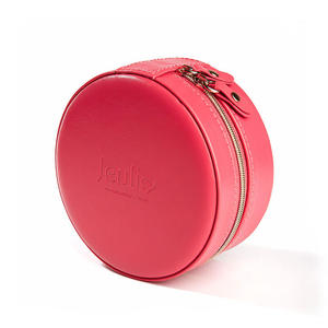 Jeulia Modern Double-Layer Round PU Jewelry <b>Box</b> with <b>Mirror</b> and Custom Logo - Product Image 4
