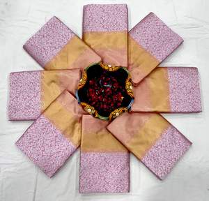 ผ้าแจ็คการ์ด pallu สวยดีไซเนอร์ล่าสุดใช้ได้ทั่วส่าหรี - Product Image 4