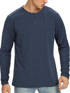 Camisetas azules de manga larga B2B para hombre de calidad superior Jersey de algodón y poliéster de secado rápido y ajuste elegante para adultos - Product Image 6