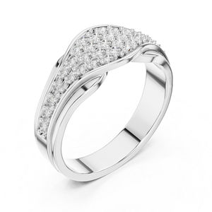 แหวนเพชรทรงรีและทรงกลมสีโรสโกลด์ 14K สำหรับผู้หญิง |   เครื่องประดับงานแต่งงาน |   เพชรที่เพาะเลี้ยงใหม่ - Product Image 6