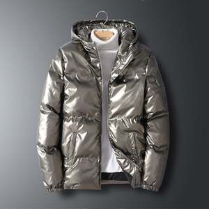 Chaqueta acolchada de invierno de alta calidad, chaqueta acolchada recortada impermeable para hombre, chaquetas de gran tamaño con cuello levantado de burbujas para hombre - Product Image 5