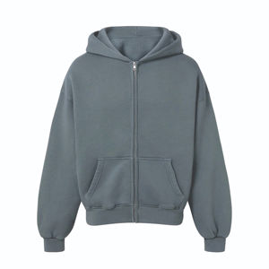 Sweat à capuche unisexe 100% en pur coton polaire avec logo personnalisé sérigraphié de haute qualité avec fermeture éclair pour l'hiver - Product Image 1