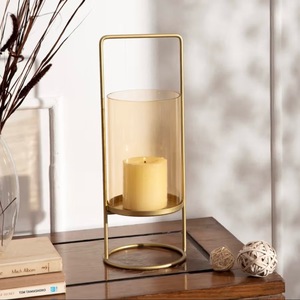 เชิงเทียนโลหะรูปพายุเฮอริเคนสีทองงานแฮนด์เมดสไตล์โมเดิร์นโคมไฟตกแต่งคริสต์มาสบ้านสำหรับงานแต่งงาน - Product Image 4