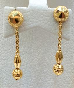 Juego de Cadenas y Aretes Casuales Simples Chapados en Oro de 24k para Bodas, Fiestas, Compromisos o Aniversarios, Excelente Idea de Regalo - Product Image 3