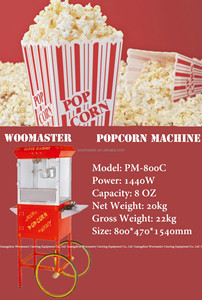 WOOMASTER <span class=keywords><strong>Machine</strong></span> à Popcorn Électrique Commerciale 1440W, Cuve 60OZ, Multi-tension, Garantie 1 An, Nouveau Chariot à Main pour Boulangeries et Événements - Product Image 4