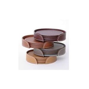 Hot Seller <b>Leather</b> Coaster for Home Hotel Party Table Ware Use Handmade Party Wedding Table Top <b>Leather</b> Coaster best Manufacture - Product Image 1