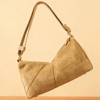 Sac à bandoulière en daim PU personnalisé pour femme, sac à main vintage simple, sac à bandoulière sous le bras, sac à main OEM, petit MOQ, vente en gros