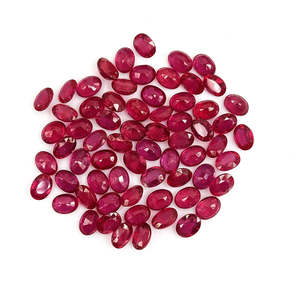 Rubis naturels de Bangkok, ovales calibrés 3x5mm 4x6mm, qualité supérieure, pierres précieuses en vrac, taille brillant, cristal traité thermiquement, couleurs rouge rose - Product Image 1