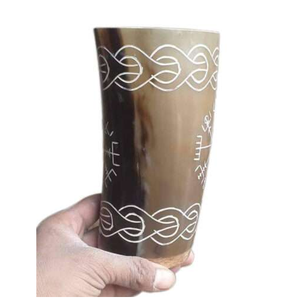 Verre à bière en corne de buffle de qualité supérieure verres uniques et écologiques verre en corne de buffle bière hydromel whisky et boissons - Product Image 2