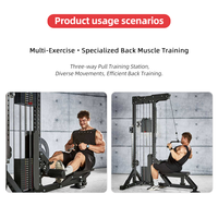 Machine de musculation multifonctionnelle à double colonne de poids réglable, avec poulie pour tirage vertical et rame assise, pour salle de sport et usage domestique, très vendue