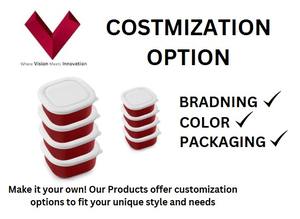 กล่องทิฟฟินสแตนเลสเข้าไมโครเวฟได้พร้อมฝาพลาสติกกันรั่วปราศจากสาร BPA ภาชนะบรรจุอาหารปลอดภัยสำหรับมื้อกลางวันง่าย - Product Image 3