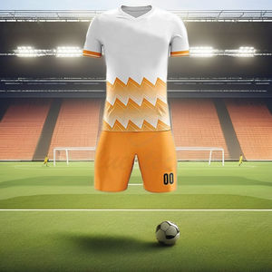 Ensemble d'uniformes de football personnalisés imprimés, maillot et short respirants à séchage rapide pour hommes, vente en gros pour équipes de football OEM - Product Image 2
