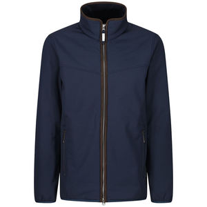 Veste Softshell pour homme sur mesure de haute qualité, prix de gros, bordure contrastée, col montant, veste de sport décontractée, vestes Softshell - Product Image 5