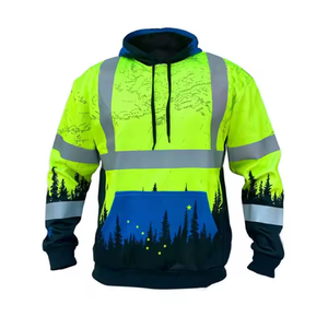 เสื้อฮู้ดผู้ชายซิปขนแกะสะท้อนแสงมองเห็นได้ชัดเจน - Product Image 4