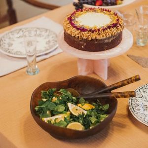 ชามใส่ผลไม้และสลัดทำมือทรงกลมขนาดใหญ่สไตล์แฟนซีอเนกประสงค์เป็นมิตรกับสิ่งแวดล้อม - Product Image 1