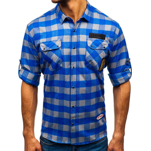 Factory Wholesale Custom Design Flannel <b>Men</b> Double <b>Pocket</b> <b>Shirts</b> Hot Selling Industry Trending Flannel <b>Shirts</b> for <b>Men</b> - Product Image 1
