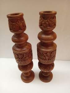 เชิงเทียนไม้ทำด้วยมือดีไซน์มาตรฐานของตกแต่งบ้านที่มีคุณภาพดีที่สุดในราคาดีสามารถปรับแต่งสีและขนาดได้ - Product Image 4