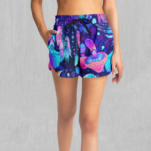 Customized Best Price Sublimation Printed Breathable Women Casual Wear <b>Shorts</b> <b>Low</b> MOQ Sublimation 6 inch inseam Mesh <b>Shorts</b> - Product Image 1