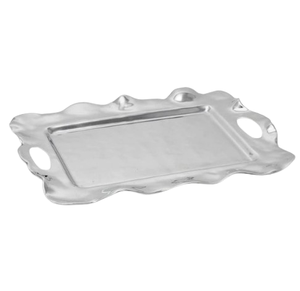 Bandeja decorativa de diseño personalizado Bandeja decorativa de metal hecha a mano más exigente para sala de estar Disponible en diferentes tamaños - Product Image 1