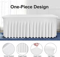 Housse de table rectangulaire extensible en polyester de 81 cm de diamètre, pliable, publicitaire, couleur/logo personnalisés, style moderne, vente en gros