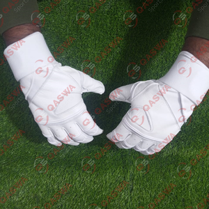 Correa de cuero de vaca Puño Color blanco Antideslizante Agarre fuerte Guantes de bateo de béisbol para juegos de béisbol - Product Image 3