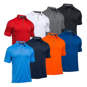 Polo en jersey à manches courtes confortable de haute qualité, bleu uni avec logo personnalisé, plusieurs couleurs disponibles - Product Image 4