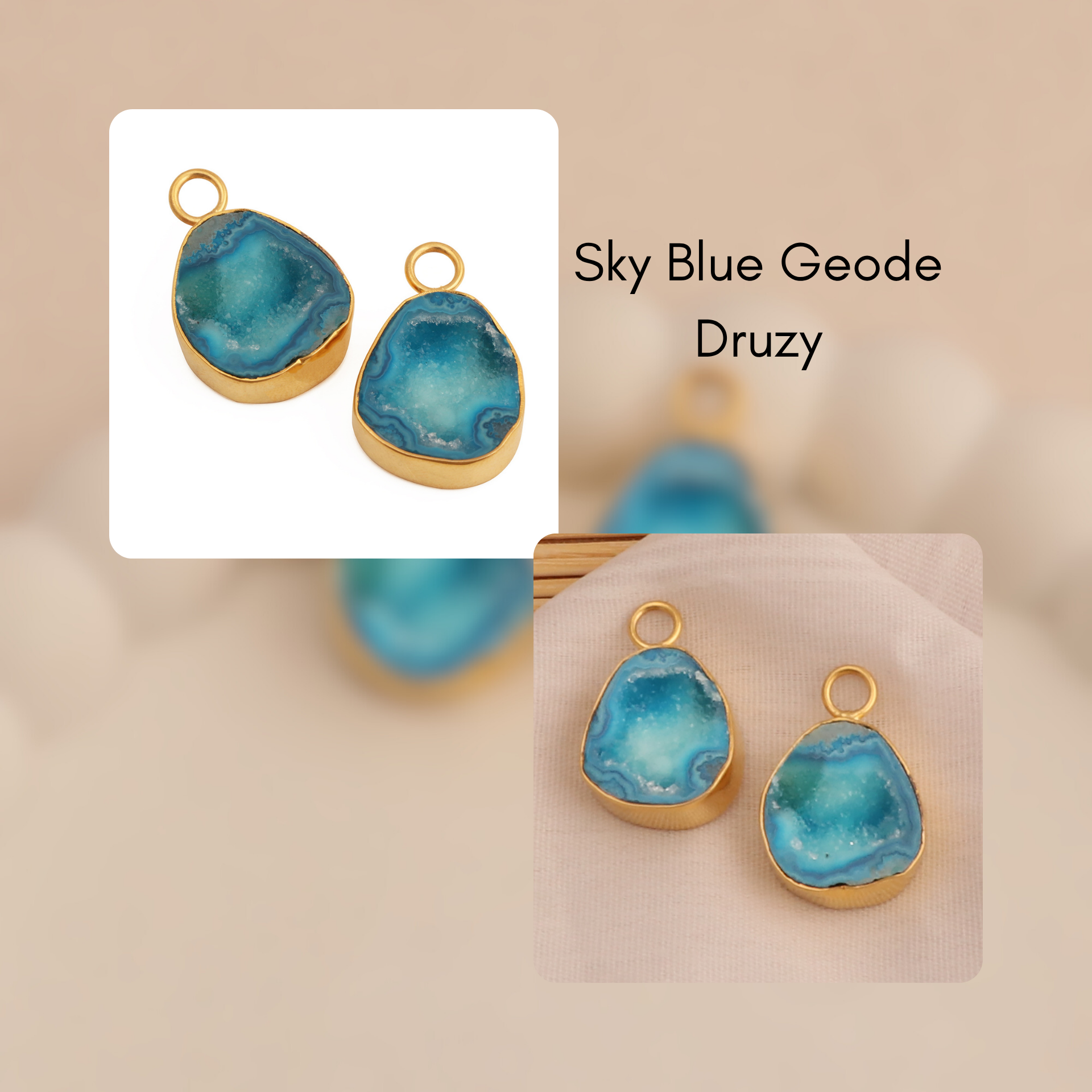 ดรูซี่อาเกตสีฟ้า