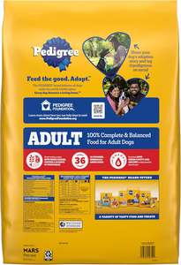 Pedigree Complete Nutrition Adult Dry <b>Dog</b> Food, Grilled Steak & Vegetable Flavor, 18 Lb. Bag - Product Image 5
