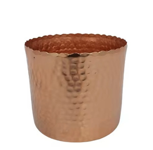 Maceta gigante para interiores/exteriores de diseñador martillado de calidad superior, macetas de Metal para decoración de jardín y hogar, precio al por mayor - Product Image 1