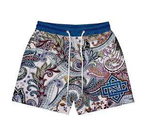 Short de gymnastique en polyester à coutures de 5 pouces avec impression DTG pour homme Short de fitness en maille de haute qualité avec ceinture élastique - Product Image 1