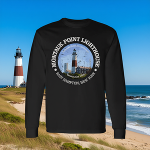 T-shirt à manches longues Montauk Point Lighthouse East Hampton New York Fondé en 1796 - Product Image 3