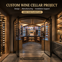 Porte-bouteilles mural en métal de luxe sur mesure, présentoir à vin en fer, rangement pour bouteilles de vin, projet de cave à vin commerciale, usine