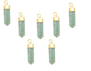 จี้ปลายทรงดินสอจากหินอเมซอนพร้อมเครื่องประดับชั้นดีชุบทองและโรเดียมสำหรับงานปาร์ตี้ในโอกาสต่างๆ - Product Image 6