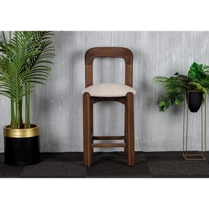 Tabourets de bar en bois faits à la main de qualité supérieure Design moderne élégant cadre en acier utilisation extérieure de la Turquie pour les bars à la maison - Product Image 1