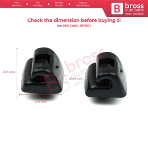 BSR504 2 ชิ้นที่บังแดดคลิปหนีบสีดำสำหรับ W123 W124 W126 W201 190 W140 - Product Image 5